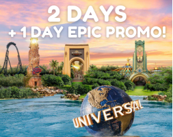 Universal 2 Day Park to Park + 1 Day Epic Universe PROMO